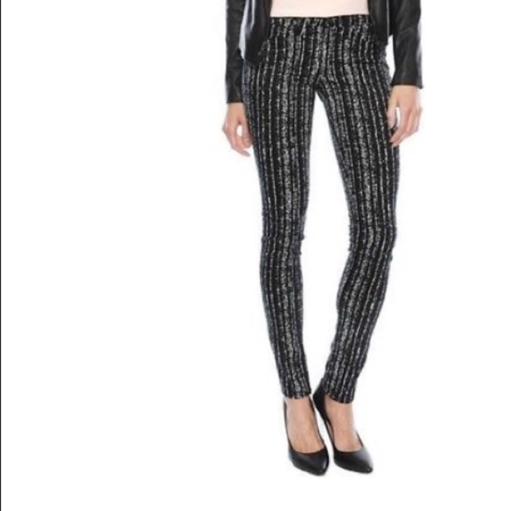 Rag & Bone The “Legging” barcode-print knit pants.
